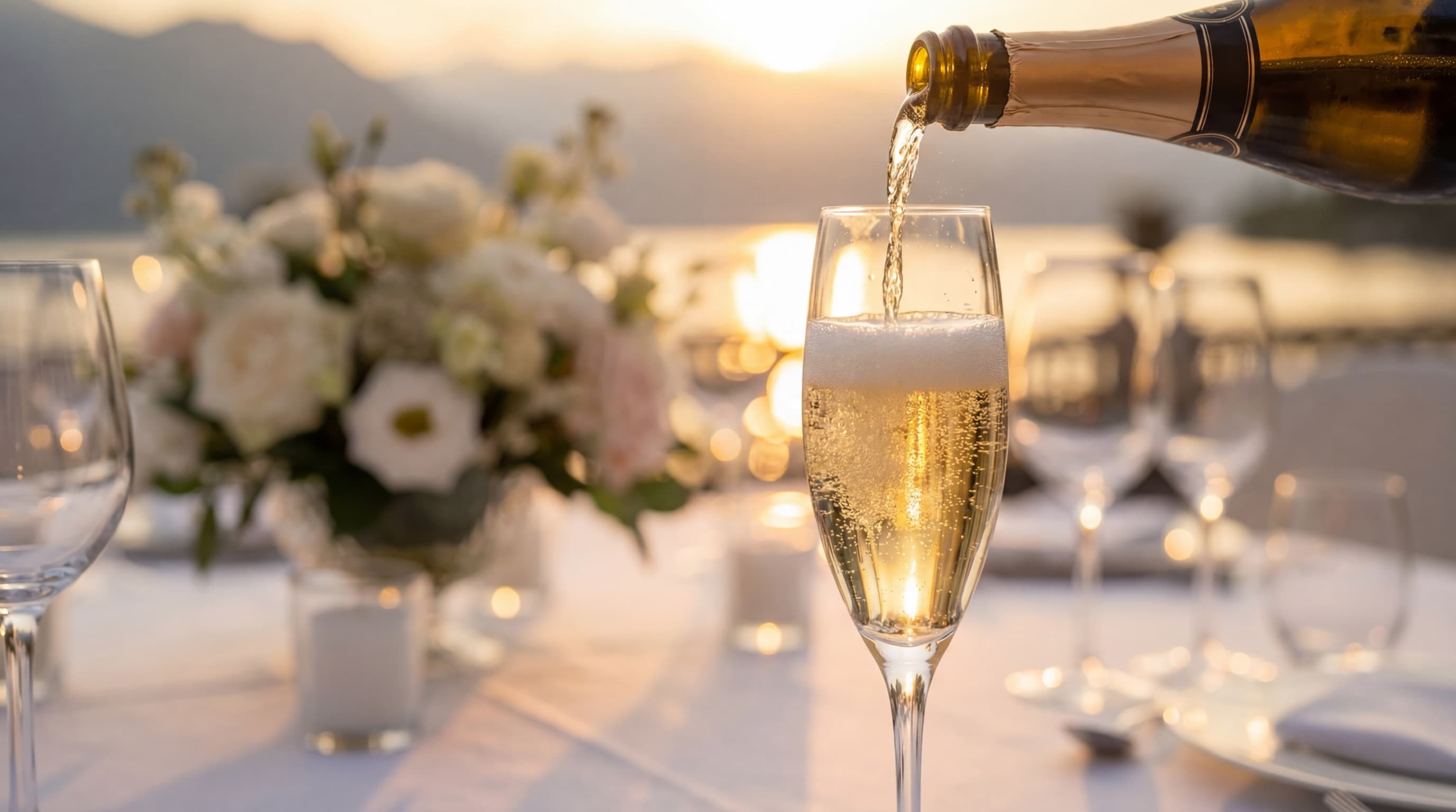 Champagne al tramonto